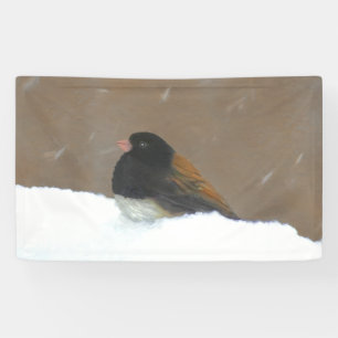 Dark-Eyed Junco Painting - Original Bird Art Banner