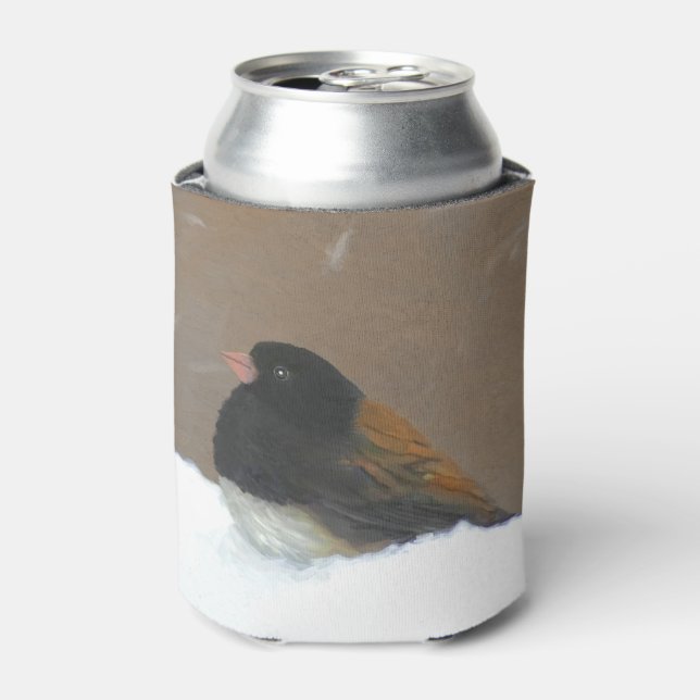 Dark-Eyed Junco Painting - Original Bird Art Can Cooler (Can Front)