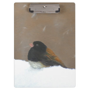 Dark-Eyed Junco Painting - Original Bird Art Clipboard