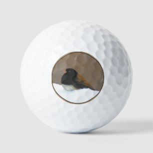 Dark-Eyed Junco Painting - Original Bird Art Golf Balls
