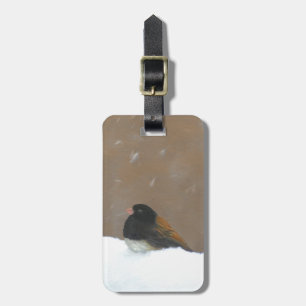 Dark-Eyed Junco Painting - Original Bird Art Luggage Tag