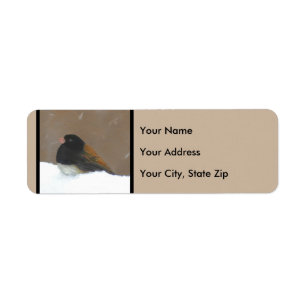 Dark-Eyed Junco Painting - Original Bird Art Return Address Label