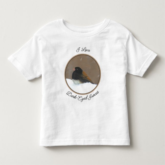 Dark-Eyed Junco Painting - Original Bird Art Toddl Toddler T-Shirt (Front)