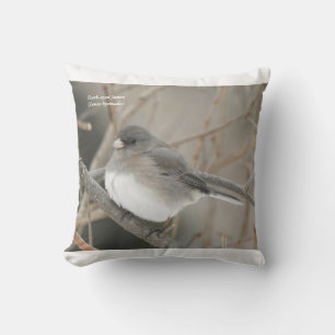Dark-eyed Junco pillo Cushion