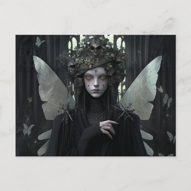 Dark Fairy Fantasy Art Postcard (Front)