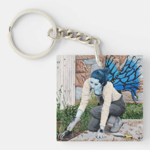 Dark Fairy Garden Fantasy Art Acrylic Keychain