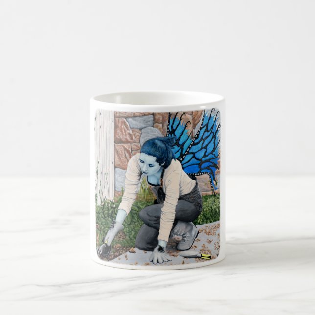 Dark Fairy Garden Fantasy Art Coffee Mug (Center)