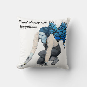Dark Fairy Garden Fantasy Art Throw Pillow