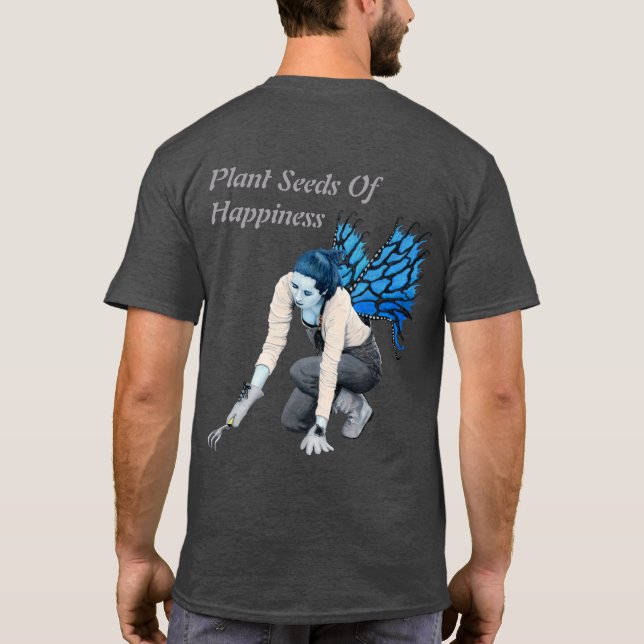 Dark Fairy Garden Gardener Fantasy Art Shirt (Back)