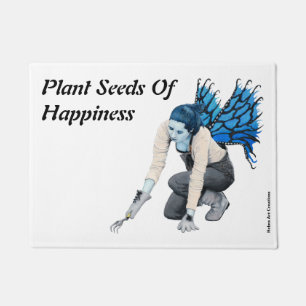 Dark Fairy Gardener Gardening Fantasy Art Door Mat