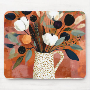 Dark Fall Sprigs Speckled Pitcher Mouse Pad