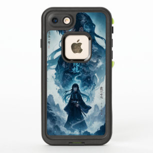 Dark Fantasy Anime Phone Case – Blue Chinese Ink S