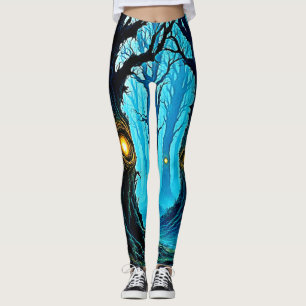 Dark Fantasy Eyeball Forest Design Leggings