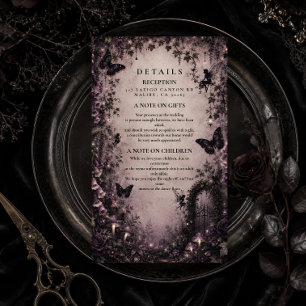 Dark Fantasy Fairy Goth Wedding Enclosure Card