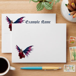 Dark Fantasy Fairy Queen with Butterfly Wings Envelope