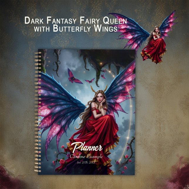 Dark Fantasy Fairy Queen with Butterfly Wings  Planner (Creator Uploaded)