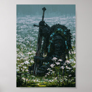 Dark Fantasy Fallen Knight Poster 