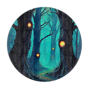 Dark Fantasy Forest Mystery Cutting Board