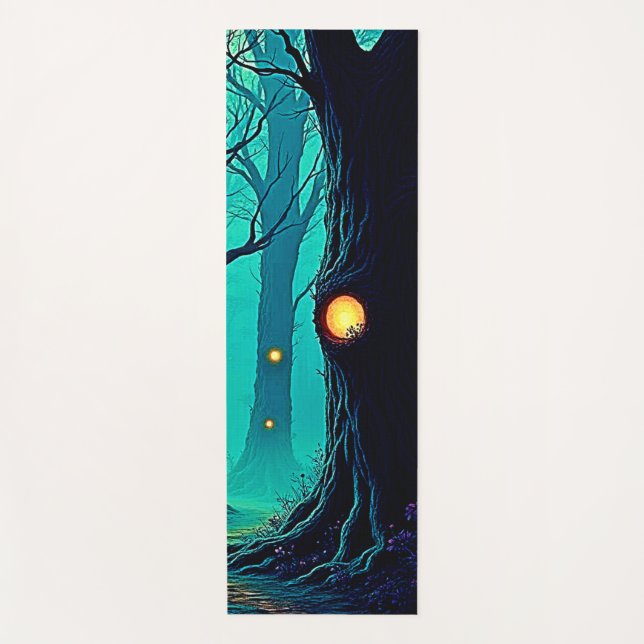 Dark Fantasy Forest Mystery Yoga Mat (Front)
