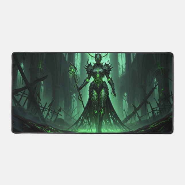 Dark Fantasy Forest Witch Desk Mat (Front)
