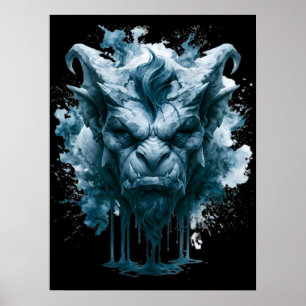 Dark Fantasy Gargoyle Poster
