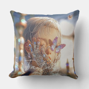Dark Fantasy Girl -  Downtown Aesthetic Cushion
