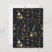 Dark Fantasy Gnome and Mushroom Pattern