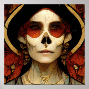 Dark Fantasy Gothic Skull Woman 2 Poster