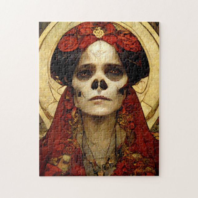 Dark Fantasy Gothic Skull Woman 3 Jigsaw Puzzle (Vertical)