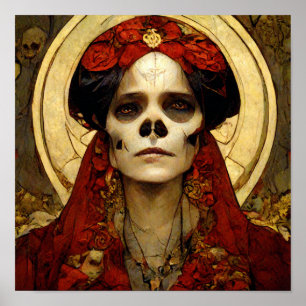 Dark Fantasy Gothic Skull Woman 3 Poster