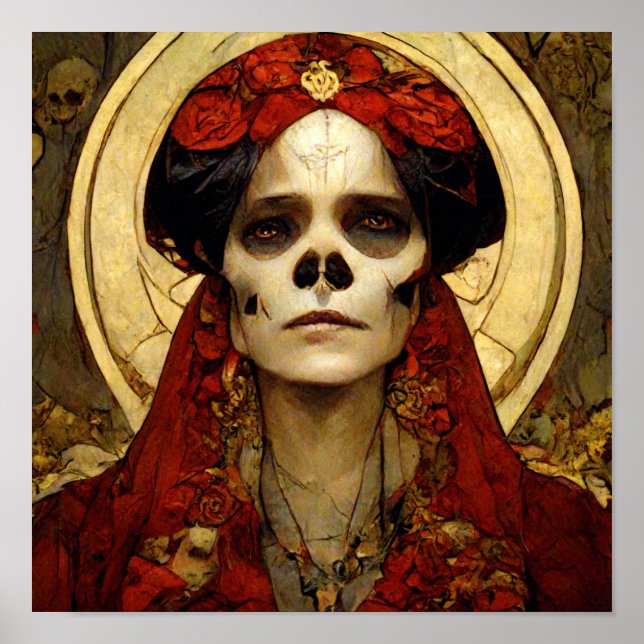 Dark Fantasy Gothic Skull Woman 3 Poster (Front)