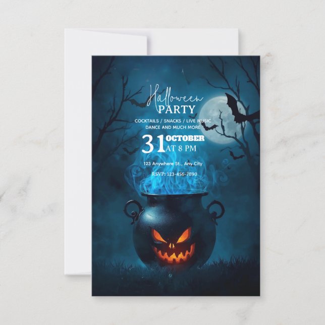 Dark Fantasy Halloween Party Invitation – Editable (Front)