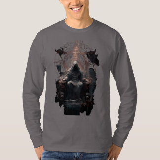Dark Fantasy Hooded Wizard Occult Long Sleeve T-Shirt