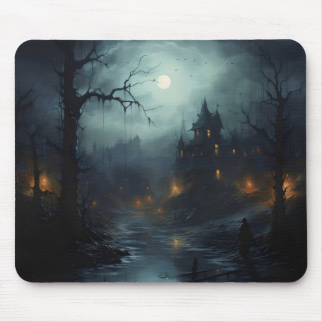 Dark Fantasy Horror Landscape Mouse Pad (Front)
