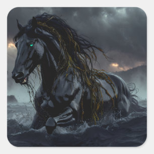 Dark Fantasy Horse Sticker – Storm Stallion Gothic