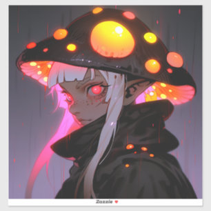 Dark Fantasy Mushroom Elf Anime Girl