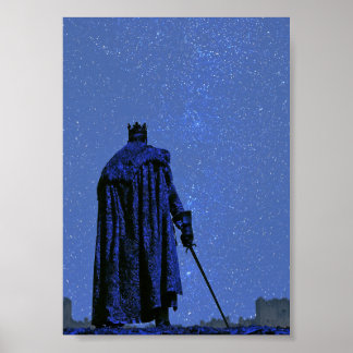 Dark Fantasy Red Cloak Knight Poster 