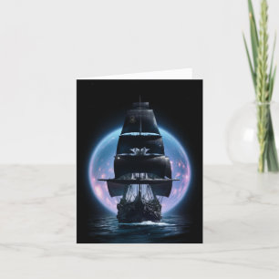 Dark Fantasy Sailing Ship Bon Voyage Card