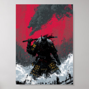 Dark Fantasy Samurai Poster 