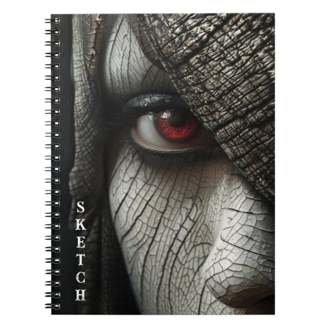 Dark Fantasy Sketchbook Spiral Notebook (Front)