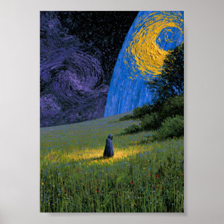 Dark Fantasy Starry Night Poster |