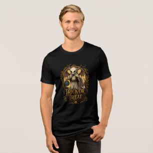 Dark Fantasy Trick or Treat Halloween Art Tri-Blend Shirt