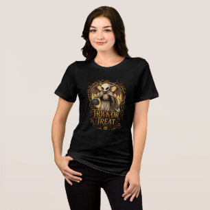 Dark Fantasy Trick or Treat Halloween Art Tri-Blend Shirt