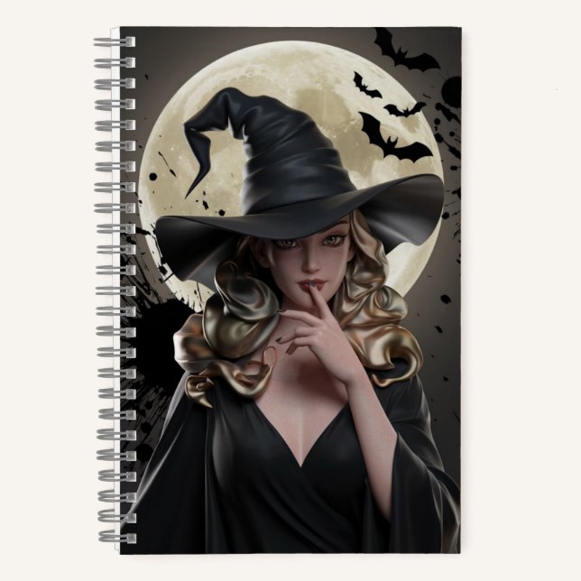 Dark Fantasy Witch Notebook (Front)