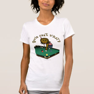 Dark Female Billiards Player T-Shirt
