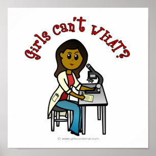 Dark Female Scientist Poster