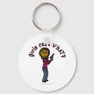 Dark Female Sharpshooter Key Ring