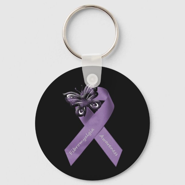 Dark Fibromyalgia Keychain (Front)