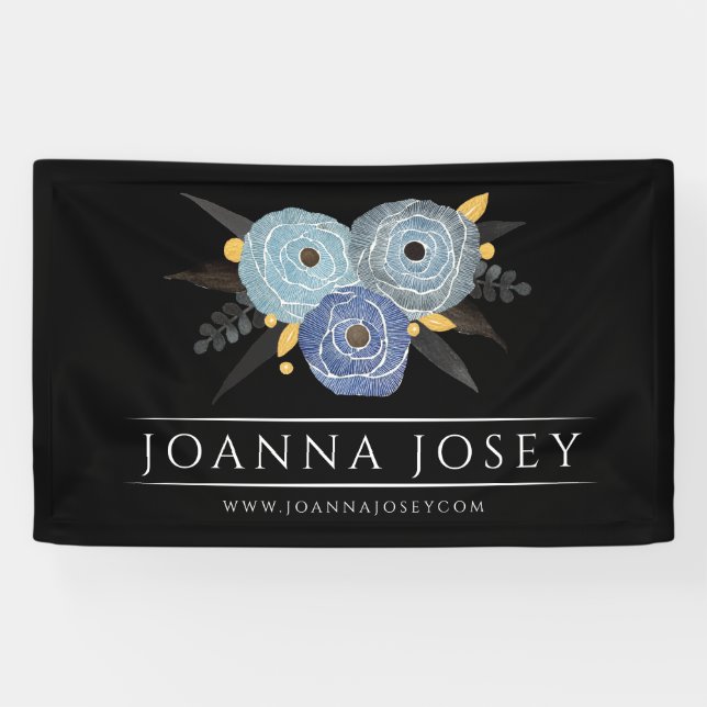 Dark Floral Bouquet Business Promotional Banner (Horizontal)