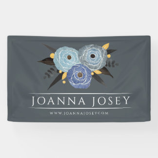 Dark Floral Bouquet Business Promotional Banner